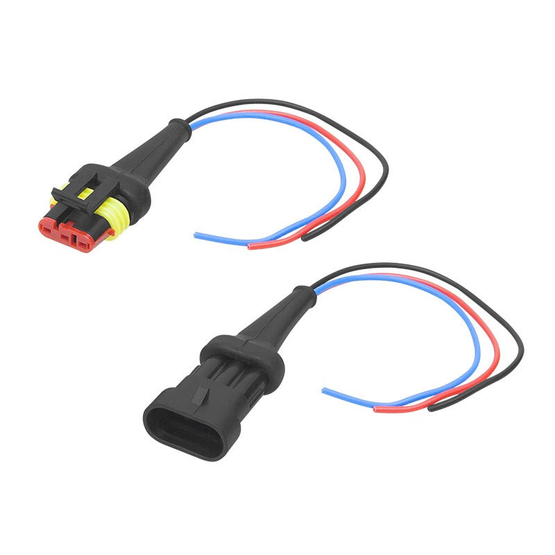 Hermetische connector set - 12 tot 24 Volt - Met draad - 3 pin superseal - IP67 Hermetische connector set - 12 tot 24 Volt - Met draad - 3 pin superseal - IP67